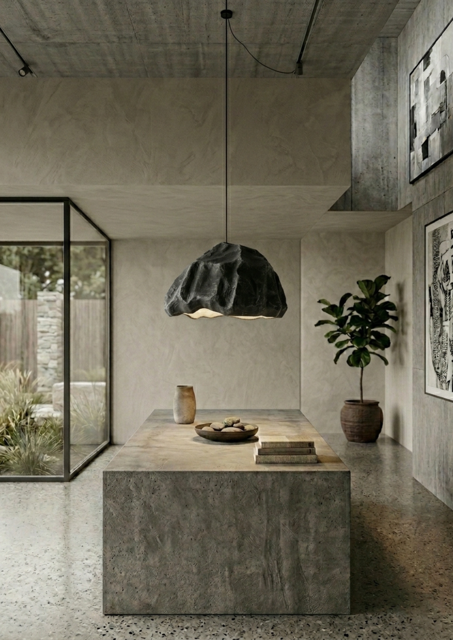 Volcan Rock Pendant Light